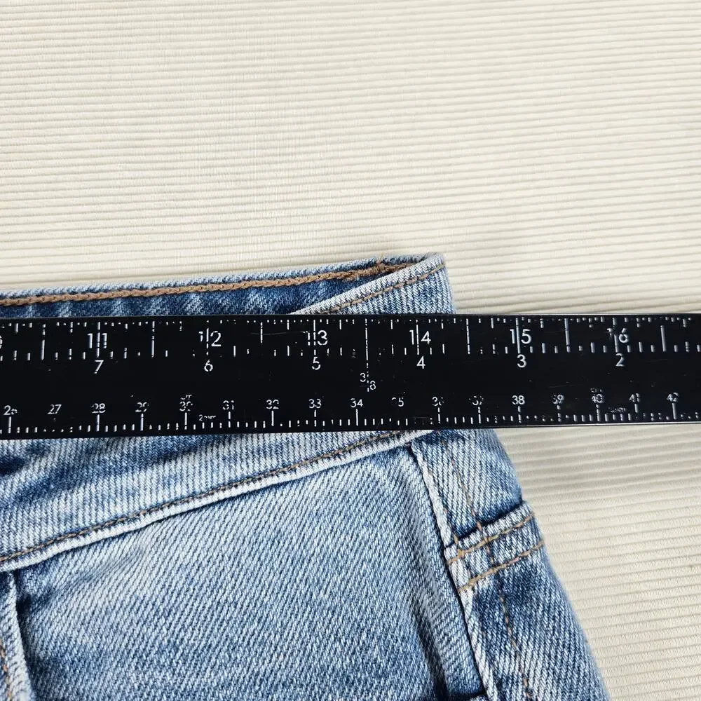 NWT Flying Monkey Distressed Raw Hem Straight Leg Jeans Women's Size 27